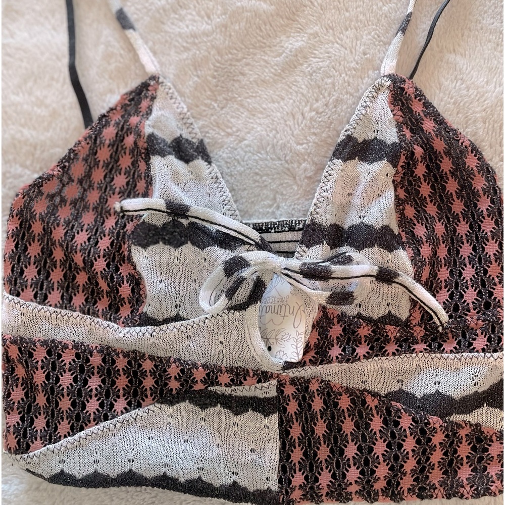 NWT Free People Shimmer Knit Crop